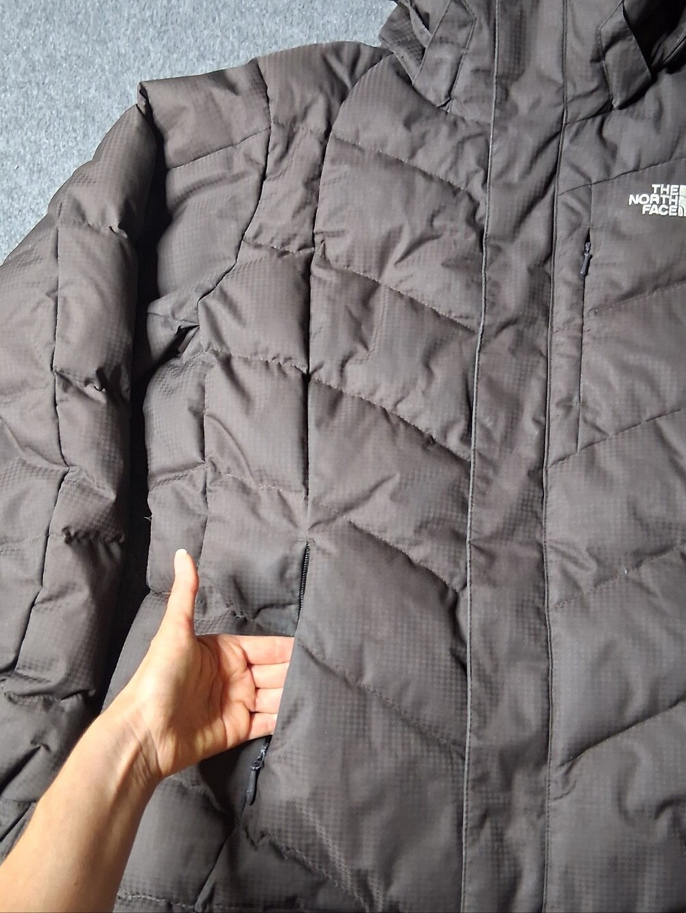 The North Face Prodigy 600 Down Ski Jacket Puffer Coat Hooded Brown Womens M - Picture 5 of 16